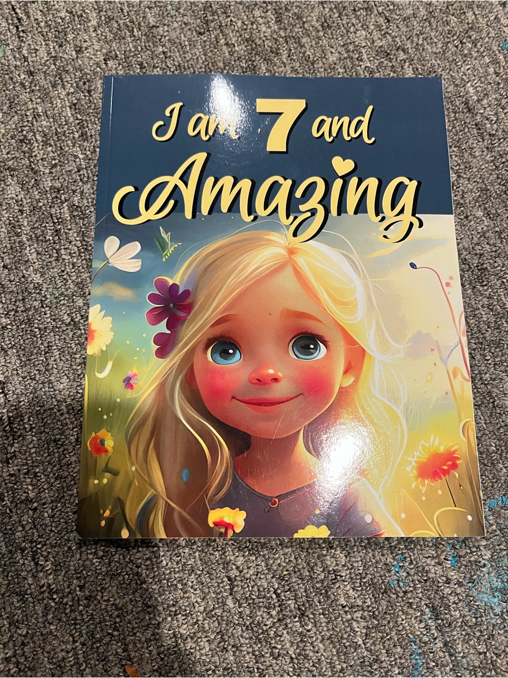 Girls Navy "I am 7 and Amazing book